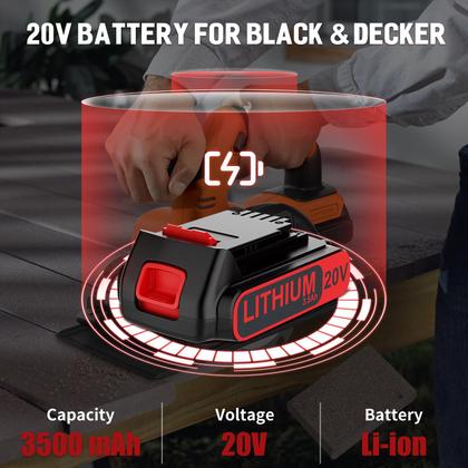 Imagem de Bateria Bonadget 3500mAh 20V LBXR20 de substituição Black and Decker