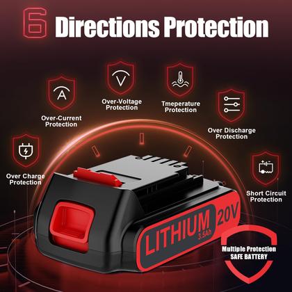 Imagem de Bateria Bonadget 3500mAh 20V LBXR20 de substituição Black and Decker