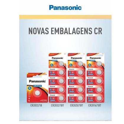 Imagem de Bateria de Lithium Botão CR 2032 Panasonic - tira c/5