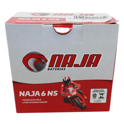 Bateria de Moto Naja 6 Amperes 6-NS 12v Imagem de Bateria de Moto Naja 6 Amperes 6-NS 12v