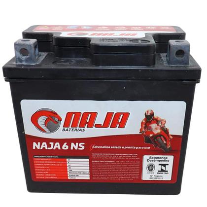 Bateria de Moto Naja 6 Amperes 6-NS 12v Imagem de Bateria de Moto Naja 6 Amperes 6-NS 12v