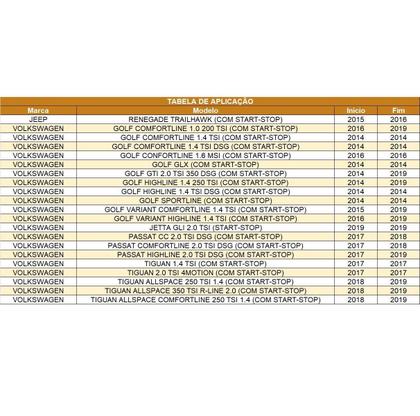 Imagem de Bateria EFB Júpiter Start Stop 12V 72Ah EF72HD Audi A3 Q3 Toro Territory Jeep Compass Renegade