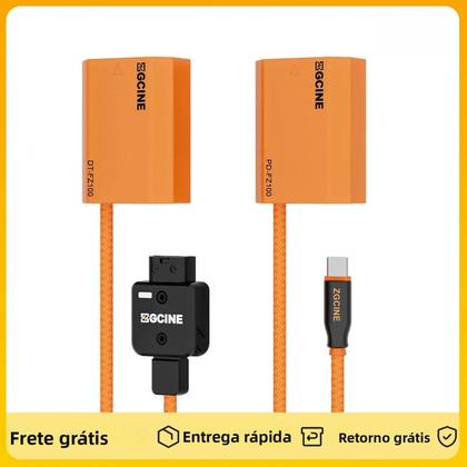 Imagem de Bateria Falsa (Dummy Battery) Sony A7R V IV A7S III Com Cabo Trançado Para ZGCINE DT-FZ100 NP-FZ100