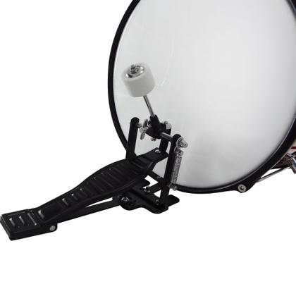 Imagem de Bateria Infantil Acústica 2T JJ Vermelha com Banco e Pedal New York