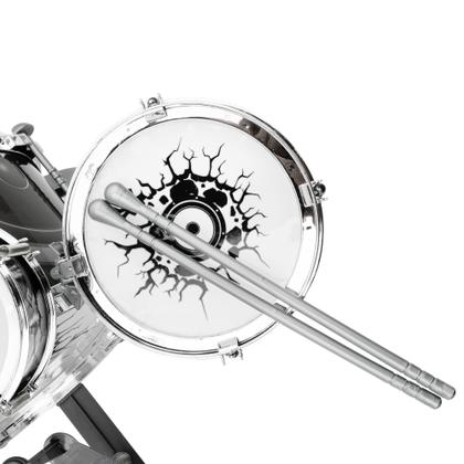 Imagem de Bateria Infantil Grande Musical com Banco Banqueta e 5 tambores Bhstore