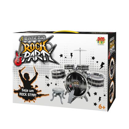 Imagem de Bateria Infantil Rock Party 51cm Várias Cores - Dm Toys