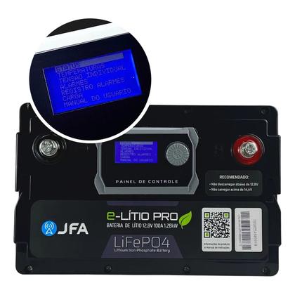 Imagem de Bateria JFA ELitio Pro 12.8V 100A LiFePO4