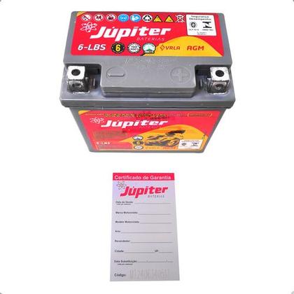 Imagem de Bateria Júpiter Moto 6lbs Gel Amg Titan Fan Biz Bros Nxr 6ah
