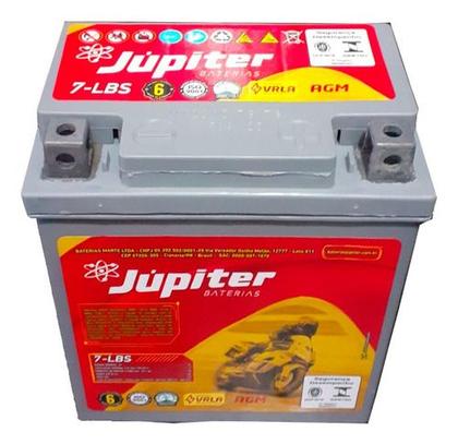 Imagem de Bateria Júpiter Moto 7lbs 12v 7ah Ytx7l-bs Btx7 Rtx7