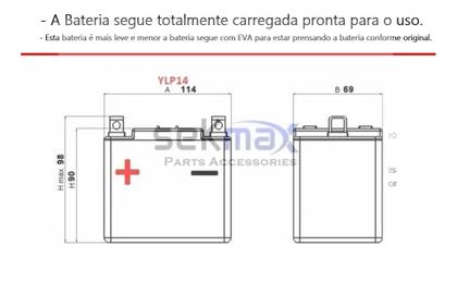 Bateria Litio Aliant YLP14 HONDA VFR 1200 Crosstourer 2013 Imagem de Bateria Litio Aliant YLP14 HONDA VFR 1200 Crosstourer 2013