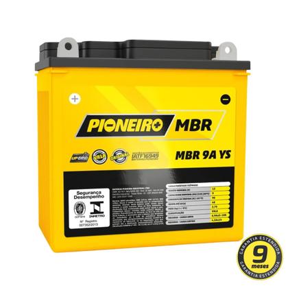 Imagem de Bateria Moto 9Ah MBR 9A YS PIONEIRO INTRUDER 125 2000-2016