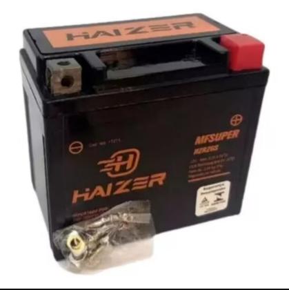 Imagem de Bateria Moto Biz 125 / Fan 125 / YBR 125 / Broz 150 / Fan 150 / XRE 300 Haizer 12v 6Ah