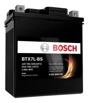 Bateria Moto Dafra Laser 150 Bosch 7ah (ytx7l-bs) Imagem de Bateria Moto Dafra Laser 150 Bosch 7ah (ytx7l-bs)