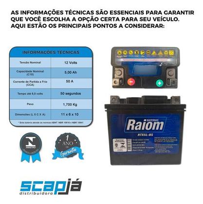 Bateria Moto Dafra Super 50cc 100cc Todas 5ah 12v - ScapJá Imagem de Bateria Moto Dafra Super 50cc 100cc Todas 5ah 12v