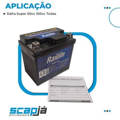 Bateria Moto Dafra Super 50cc 100cc Todas 5ah 12v - ScapJá Imagem de Bateria Moto Dafra Super 50cc 100cc Todas 5ah 12v