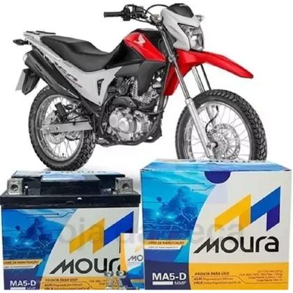 Imagem de Bateria Moto Moura MA5D Titan Fan Biz Bros Fazer 125 150 160