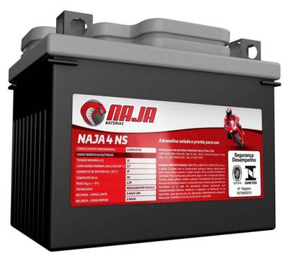 Imagem de Bateria Moto Naja 4Ns - 12V 3,7Ah - Titan 125/150 Ks Biz Ks