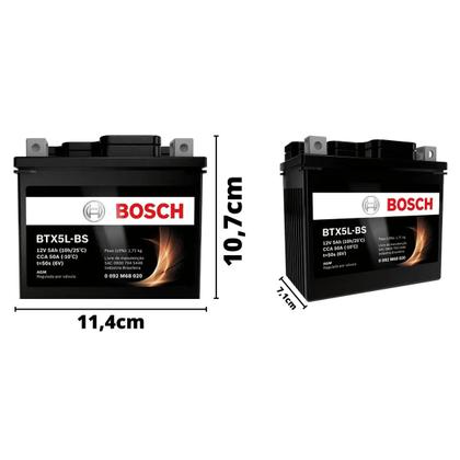 Imagem de Bateria Moto para Btx4l-bs 4Ah 12V Honda Biz 125 Cg 150 Pop - Bosch