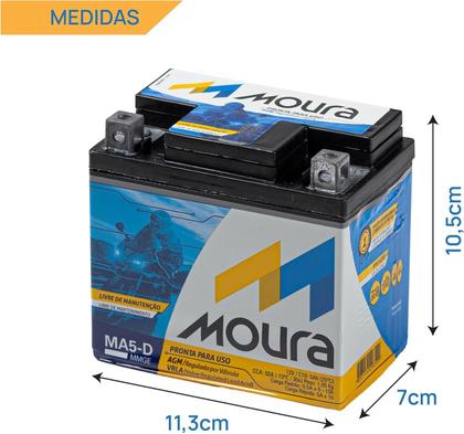Imagem de Bateria Moto Titan Fan Biz Bros Fazer 125 150 160 Mix Flex
