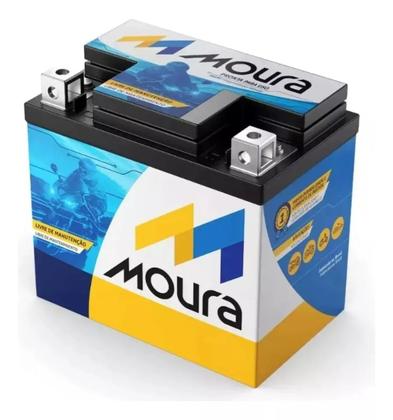 Bateria Moura 12v 5ah Honda Cg 150 Titan, Biz, Fan, Bross e Outras - MOURA-BRASIL Imagem de Bateria Moura 12v 5ah Honda Cg 150 Titan, Biz, Fan, Bross e Outras