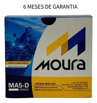Imagem de Bateria Moura MA5D 5ah Titan Fan Factor Biz HONDA