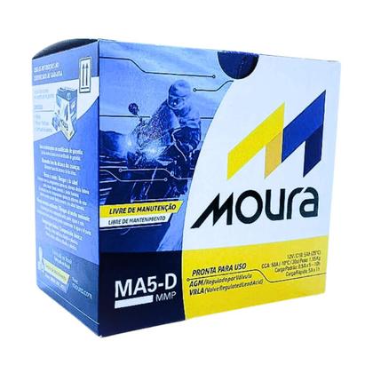 Bateria moura ma5d titan ,biz,bros,fazer 125/150 Imagem de Bateria moura ma5d titan ,biz,bros,fazer 125/150