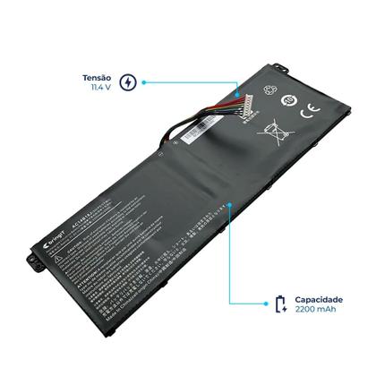 Imagem de Bateria para notebook compatível com Acer Aspire 3 A315-24P-R611  2200 mAh