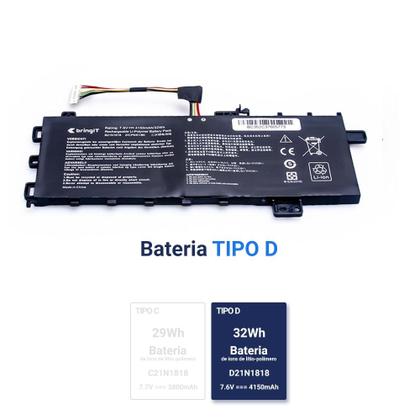 Imagem de Bateria para notebook compatível com Asus X Series X515  4150 mAh