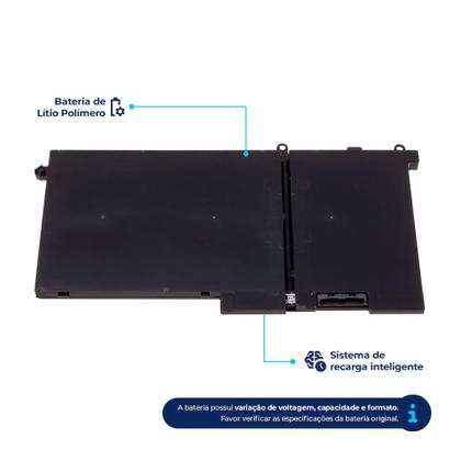 Imagem de Bateria para notebook compatível com Dell Part Number 3DDDG  4100 mAh