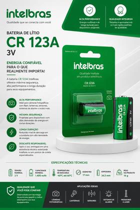 Imagem de Bateria pilha de litio 3v cr 123a intelbras 4860004