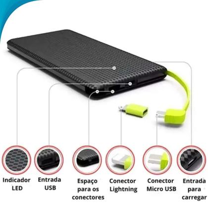 Imagem de Bateria Portátil Universal Bom para Celulares e Tablets Entrega Relâmpago