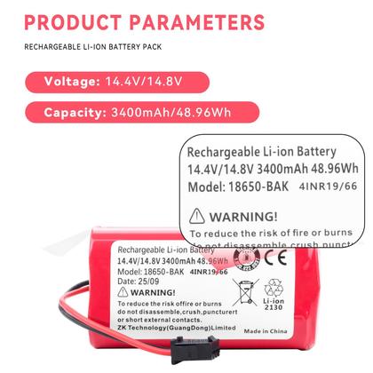 Imagem de Bateria RDSJ 3400mAh 14,4V/14,8V Li-ion Vermelha
