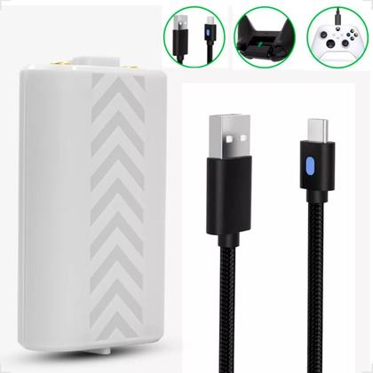 Imagem de Bateria Recarregável 1200 mAh Cabo Tipo C De 3 Metros C/Led Para Controle Compatível XBOX Series X/S Tyx0634b