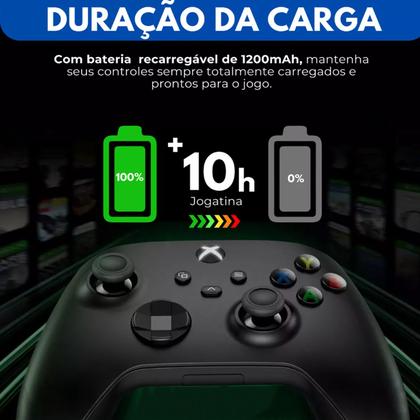 Imagem de Bateria Recarregável 1200 mAh Cabo Tipo C De 3 Metros C/Led Para Controle Compatível XBOX Series X/S Tyx0634b