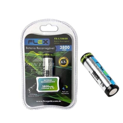 Imagem de Bateria recarregável 18650 3.7v 3800mAh marca flex