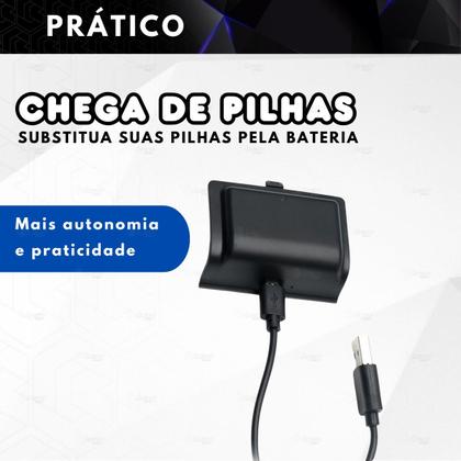 Imagem de Bateria Recarregável Com Cabo USB Carregador Compatível com Controle Manete Wireless de Xbox One S/X