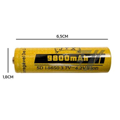 Imagem de Bateria Recarregável JYX 18650 3,7v - 4,2V 9800 mAh - Unitária
