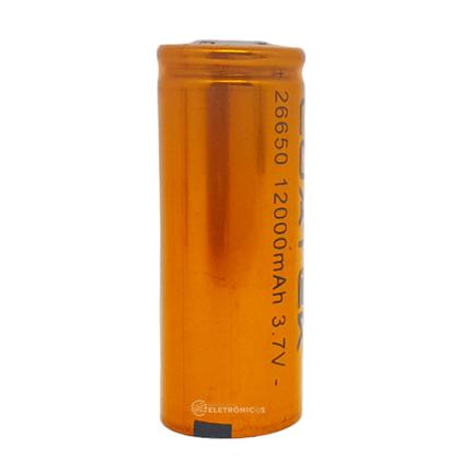 Imagem de Bateria Recarregável Lítio 26650 Potencia 12000mah - 3.7V Para Lanterna Rádio BATLUA2665012000