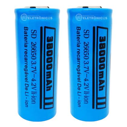 Bateria Recarregável Lítio 26650 Potencia 38000mAh 3.7V Para Lanterna Rádio DY2665038000 - Dylan Imagem de Bateria Recarregável Lítio 26650 Potencia 38000mAh 3.7V Para Lanterna Rádio DY2665038000