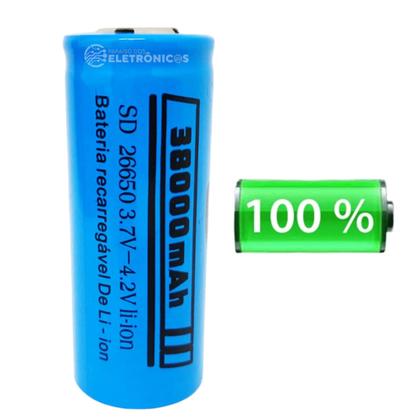 Imagem de Bateria Recarregável Lítio 26650 Potencia 38000mAh 3.7V Para Lanterna Rádio DY2665038000