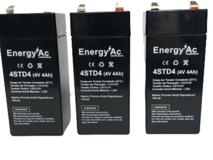 Bateria Selada 4V 4Ah Recarregável - Balanças Importadas, Elgin, Aqua - Energy Imagem de Bateria Selada 4V 4Ah Recarregável - Balanças Importadas, Elgin, Aqua