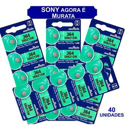 Imagem de Bateria Sony 364 Sr621sw 40 Unidades Original Relógio