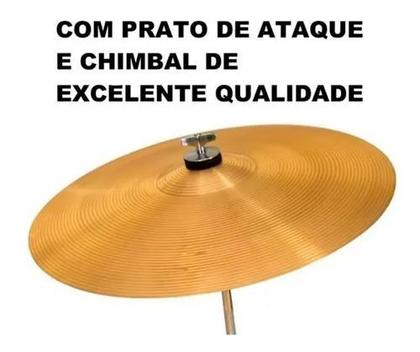 Imagem de Bateria Spanking Pro Fire Vinho Bb20" C/ Ferragens Cromada