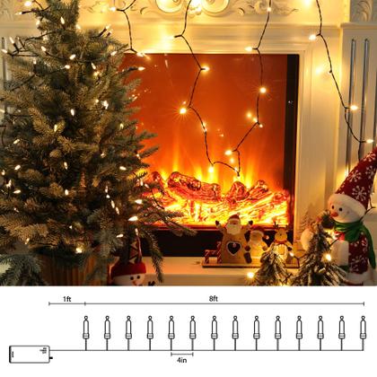 Imagem de Bateria temporizada String Lights Lomotech, pacote com 2, 4,9 m e 50 LEDs