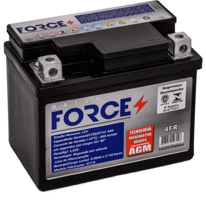 Imagem de Bateria Titan 125 Biz 100 4 amperes Force Moto Honda CG 125 Titan Pop 100 Envio Imediato