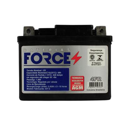 Imagem de Bateria Titan 125 Biz 100 4 amperes Force Moto Honda CG 125 Titan Pop 100 Envio Imediato