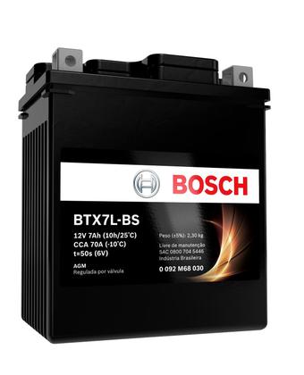 Imagem de Bateria Yamaha Xtz 250 Tenere 7ah Bosch Btx7l-bs (ytx7l-bs)