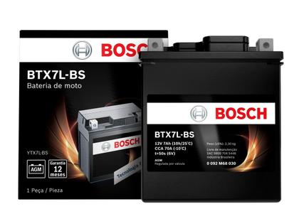 Imagem de Bateria Yamaha Ys 250 Fazer 7ah Bosch Btx7l-bs (ytx7l-bs)