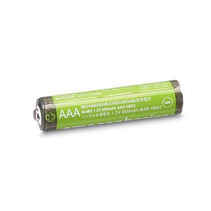 Imagem de Baterias recarregáveis Amazon Basics AAA 850mAh, pacote com 4