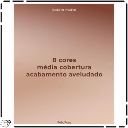 Imagem de Batom Bala Velvety Linha Glass Ruby Rose - Acabamento Aveludado